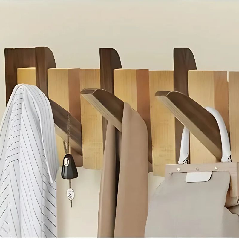 Piano key coat rack