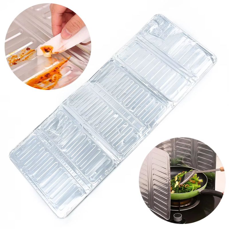 Kitchen Oil Baffle – Heat-Resistant Foil Splash Screen