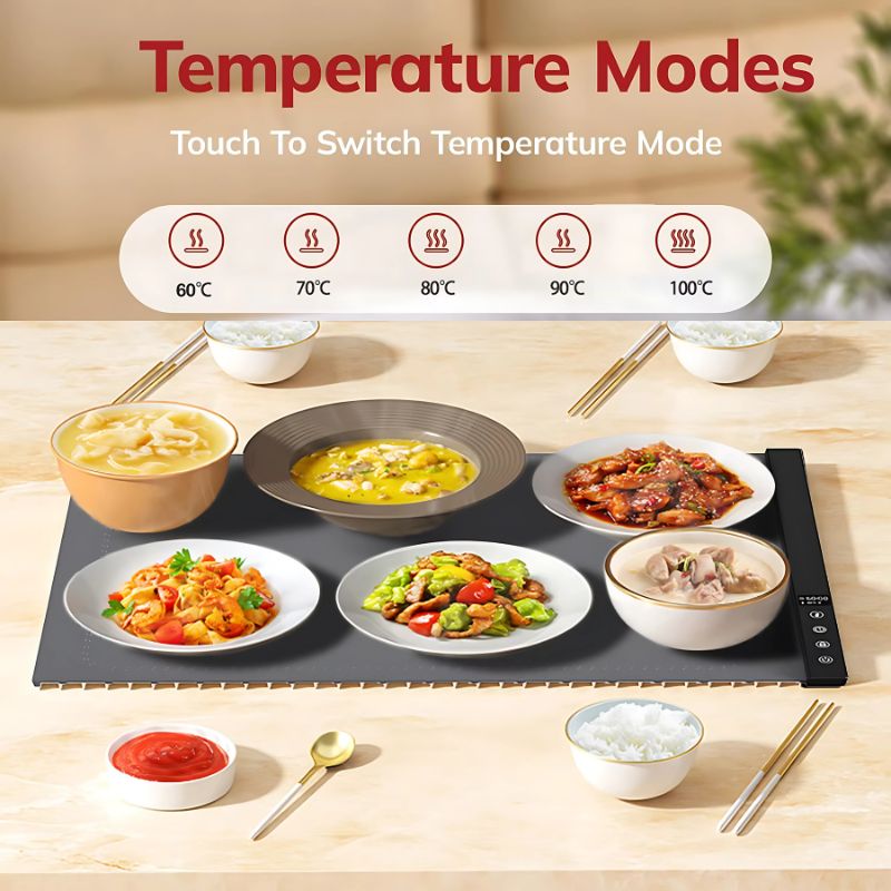 Food Warmer Tray | Adjustable Electric Heating Pad