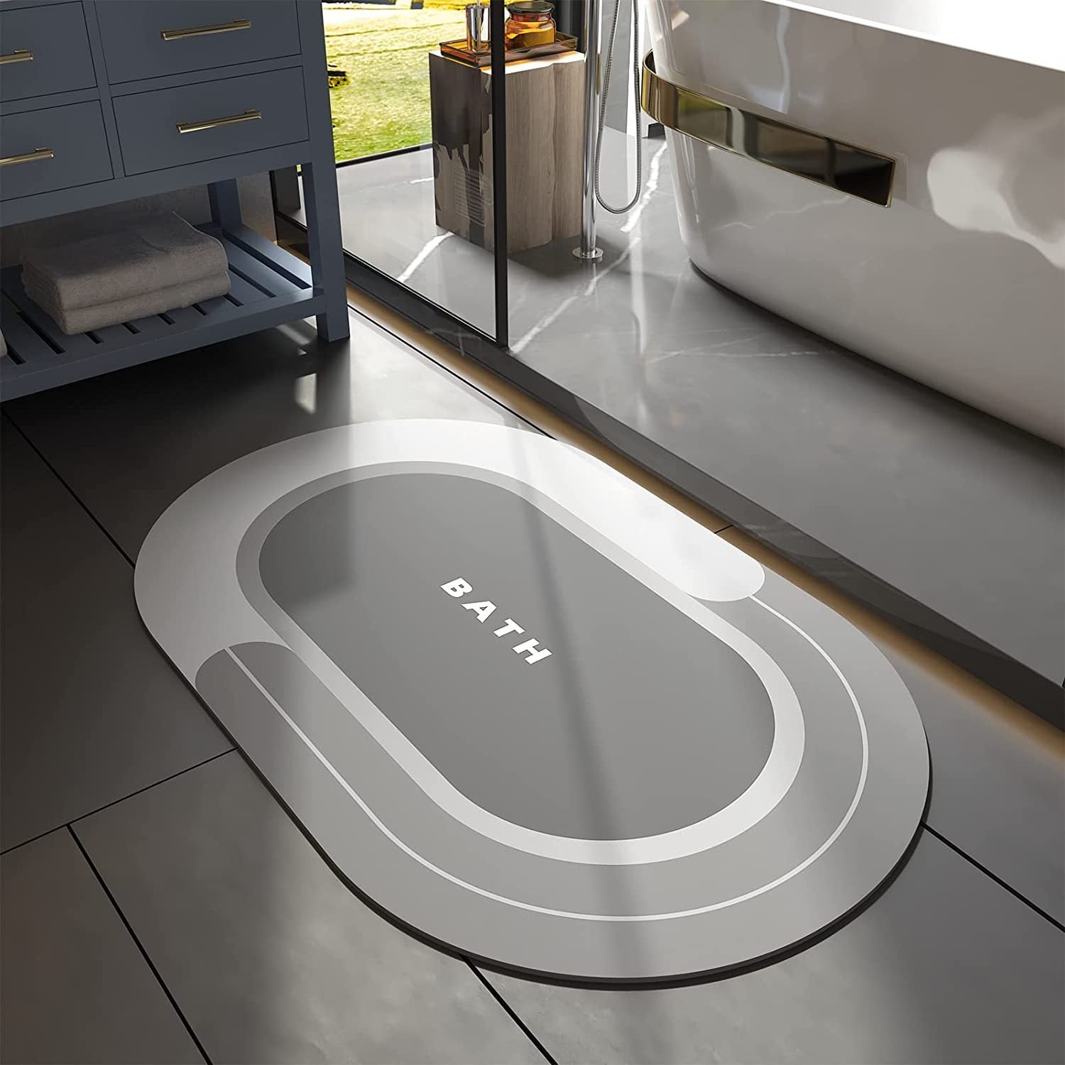 Modern bathroom rug