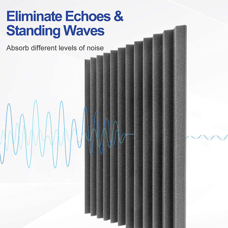 Soundproof Absorbing Foam Panels – Noise Reduction & Echo Control (12 or 24 pcs)