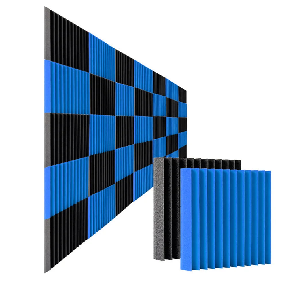 Soundproof Absorbing Foam Panels – Noise Reduction & Echo Control (12 or 24 pcs)