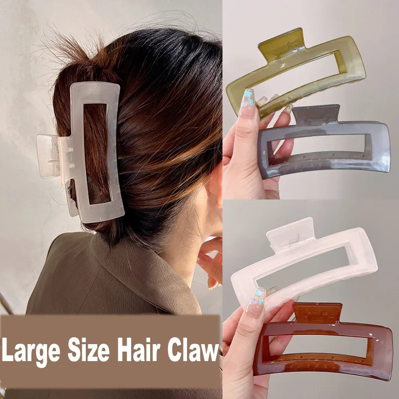 Oversize Plastic Hair Claw for Women