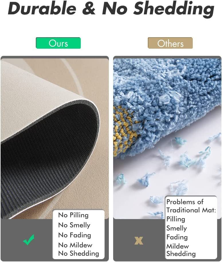Water absorbing bath mat