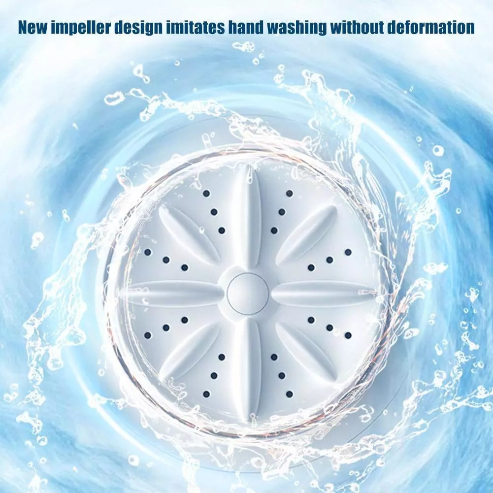 Battery operated washing machine