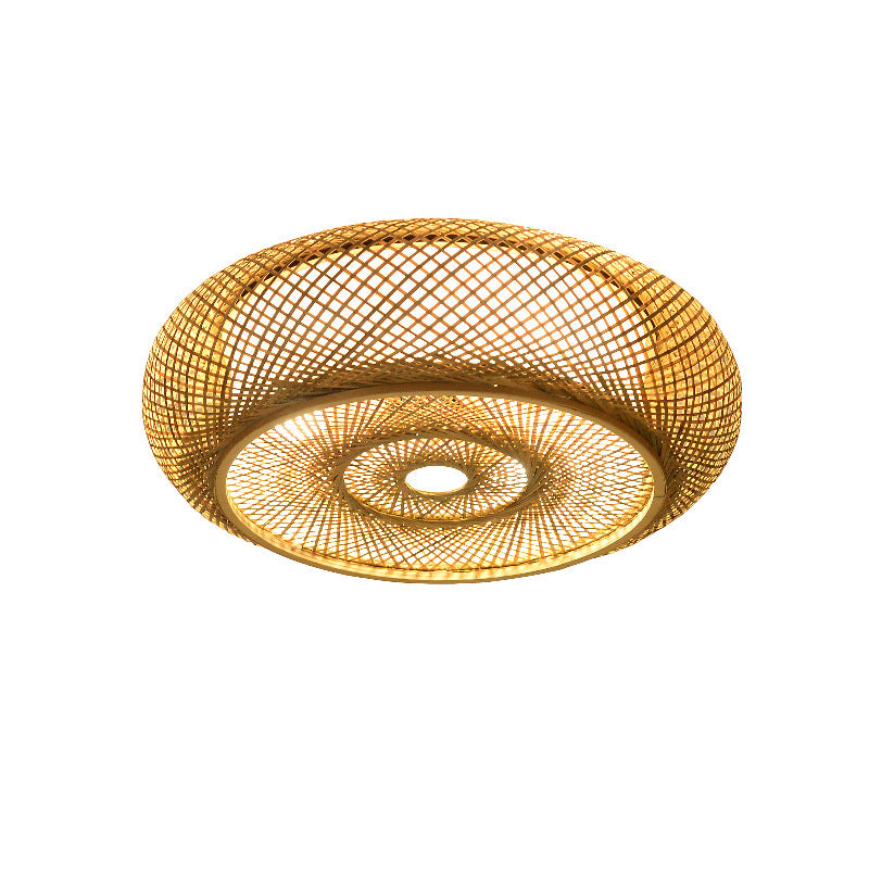 Round Japanese Ceiling Lamp – Soft Ambient Zen Light