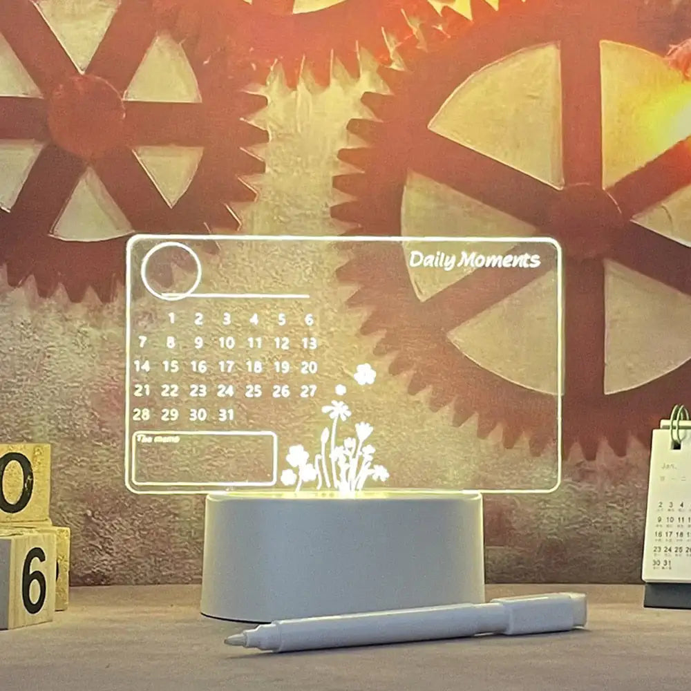 Acrylic message board lamp