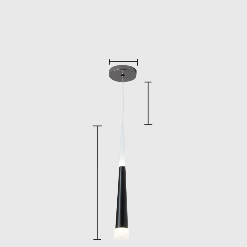 Nordic Cylindrical Single Head Long Dining Chandelier