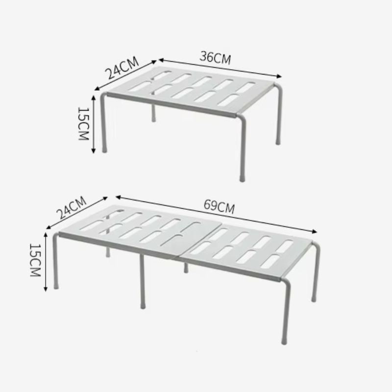 Telescopic Kitchen Rack – Expandable Storage Solution
