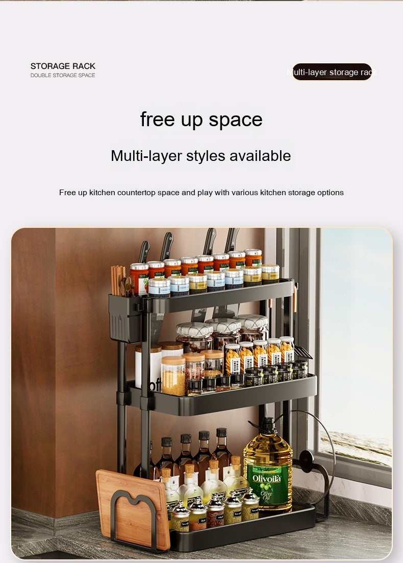 Kitchen Rack For Seasoning Multi-layer Storage Kitchen Supplies