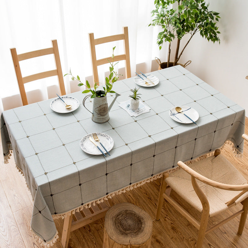 Rectangular Tassel Coffee Table Dining  Hotel Tablecloth