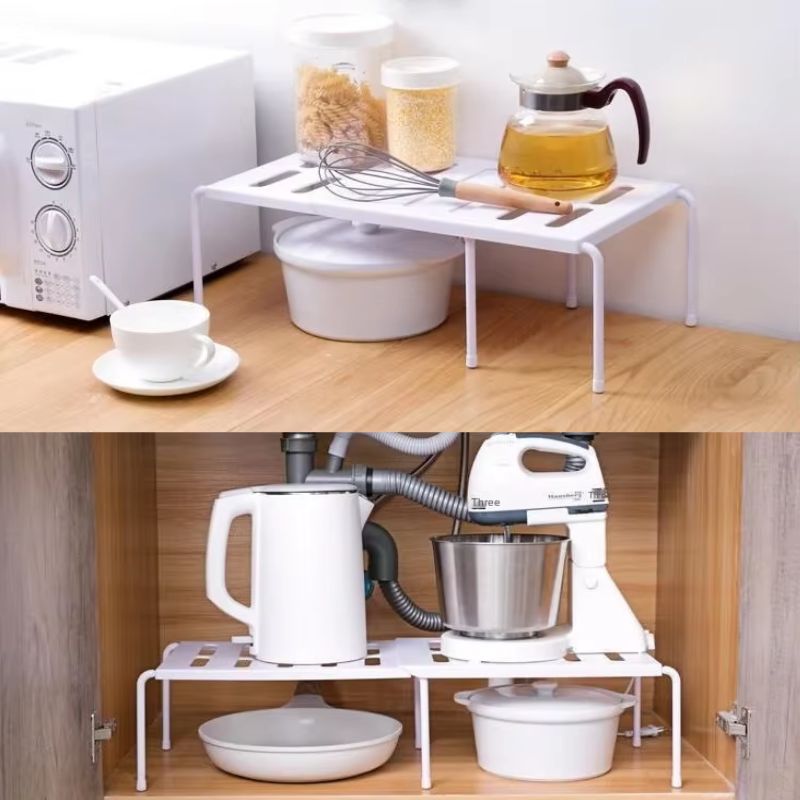Telescopic Kitchen Rack – Expandable Storage Solution