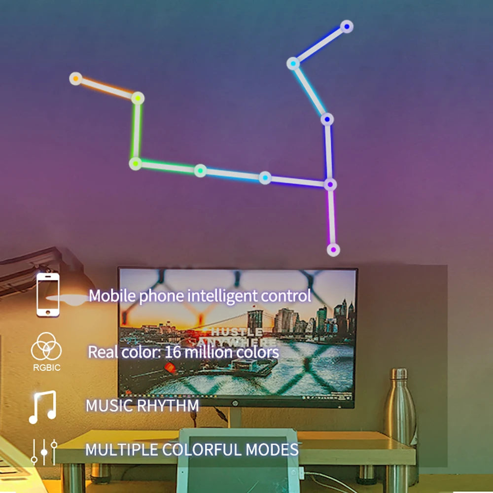 geometric LED lights

