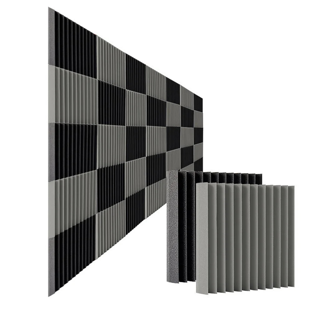 Soundproof Absorbing Foam Panels – Noise Reduction & Echo Control (12 or 24 pcs)