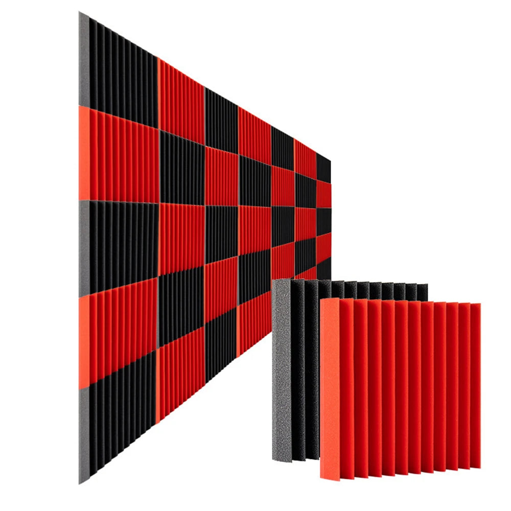 Soundproof Absorbing Foam Panels – Noise Reduction & Echo Control (12 or 24 pcs)