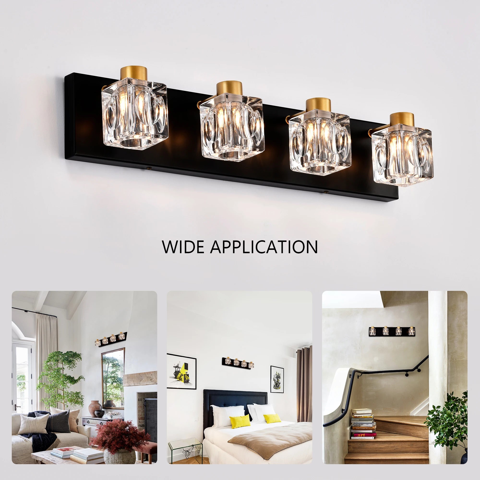 black and gold wall light