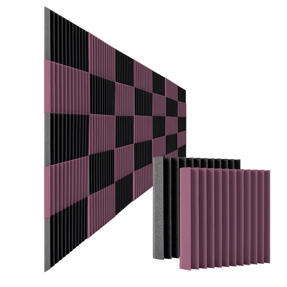Soundproof Absorbing Foam Panels – Noise Reduction & Echo Control (12 or 24 pcs)