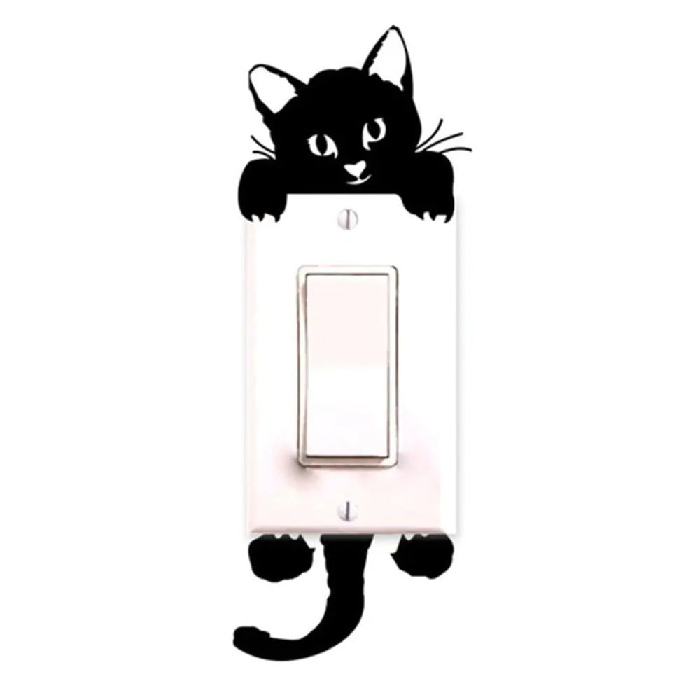 Lovely Cat Switch Wall Stickers