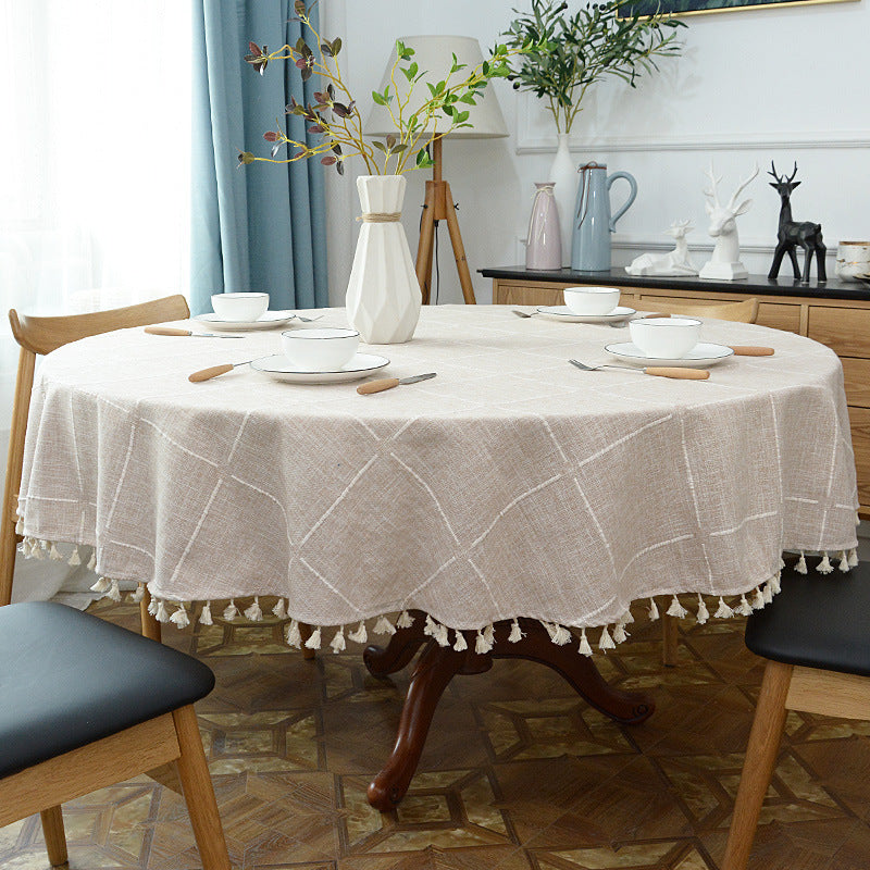 Home Dining Room Large Round Table Cloth