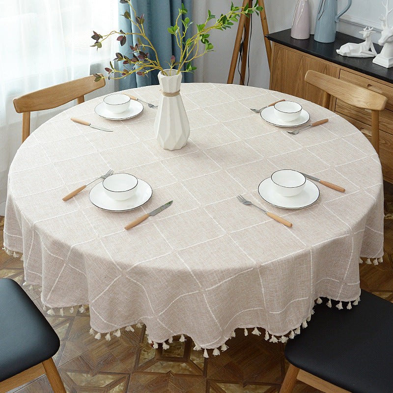 Home Dining Room Large Round Table Cloth