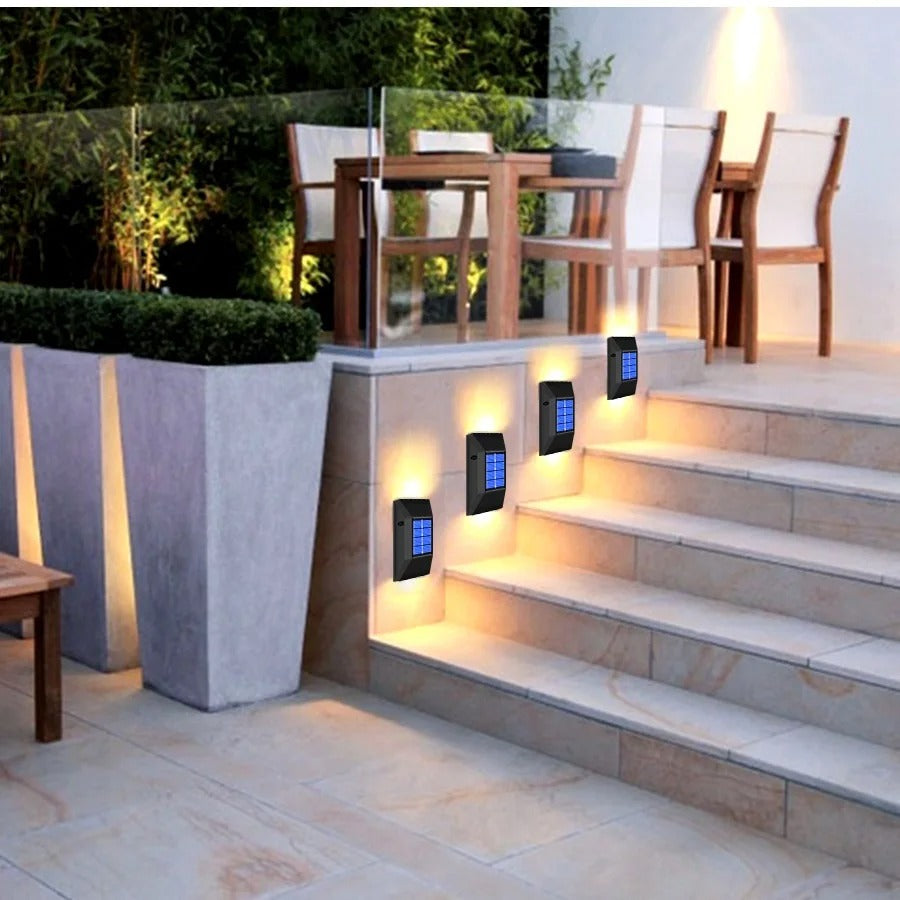 Solar powered wall lights
