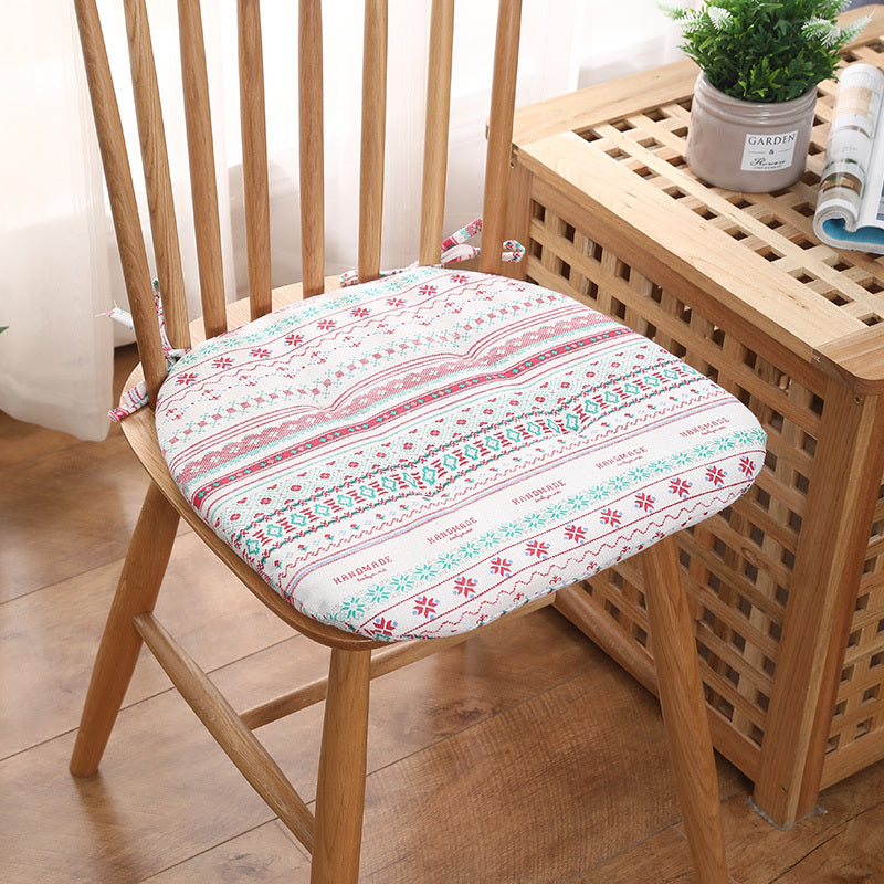 Cotton Linen Cushion Dining Chair Pad Solid